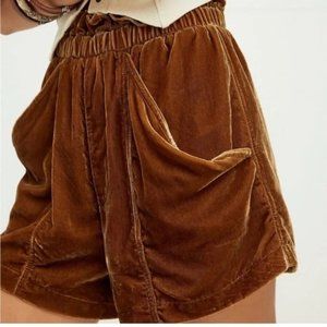 NWT Free People 'At First Sight' Velvet Shorts | Size XS